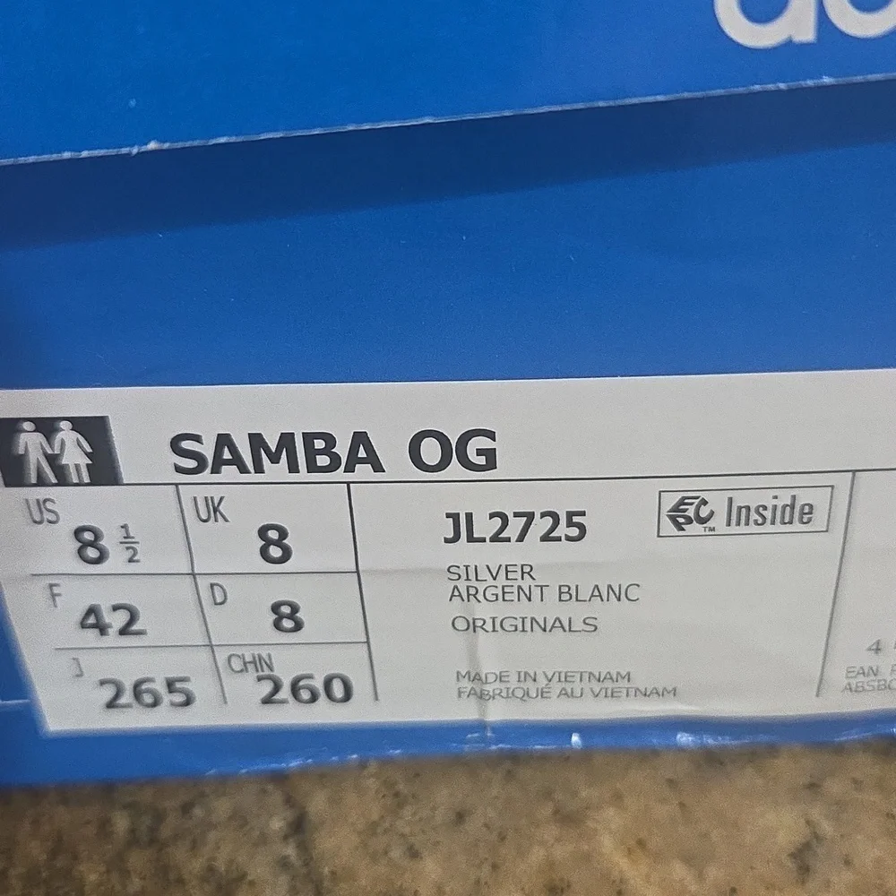 Beautiful Adidas Samba OG Tennis Shoes. Brand New! Unisex, M 8.5, W 9.5. - Picture 8 of 15